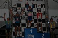 The U23 Poduim at MTB Nationals - Chloe Forsman from Luna Chics won, that's me in Health FX colors in 5th place!